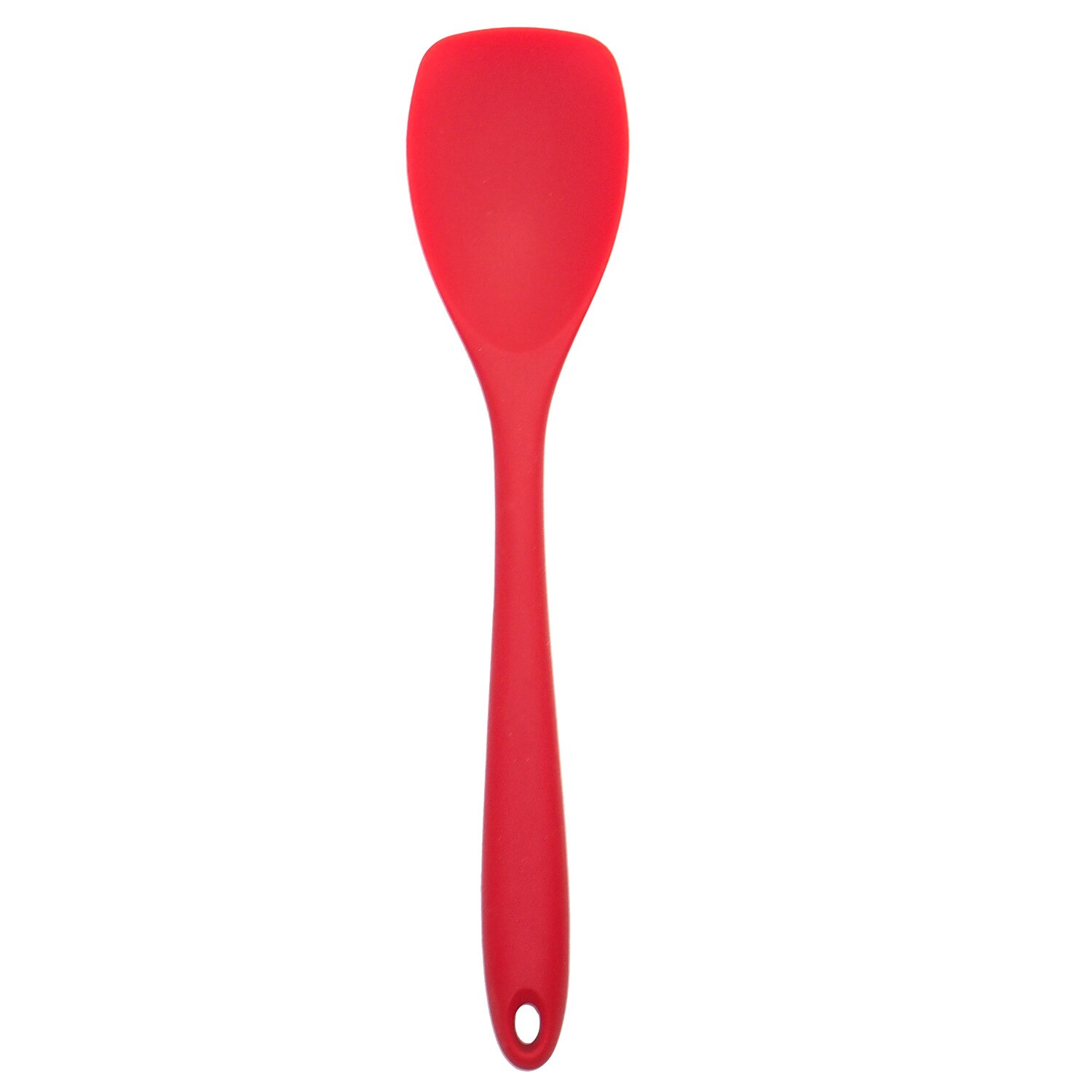 Non-Stick Silicone Cooking Utensils Set Spatula Shovel Cooking Tools Set High Temperature Resistance Kitchenware Accessories: Red Salad spoon