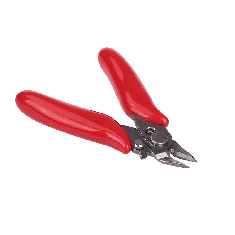 Vastar 3.5 ''Mini Diagonale Tang Wire Cutter Cutting Elektronische Tang Draden Isolerende Rubber Handvat Model Tang Met Slot: red