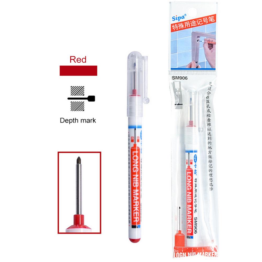 Lange Feder Marker Tiefe See Stift Marker Für Holzbearbeitung Wasser-beständig Tinte Schnell trocknend Xylol-freies markieren metall Holz Glas