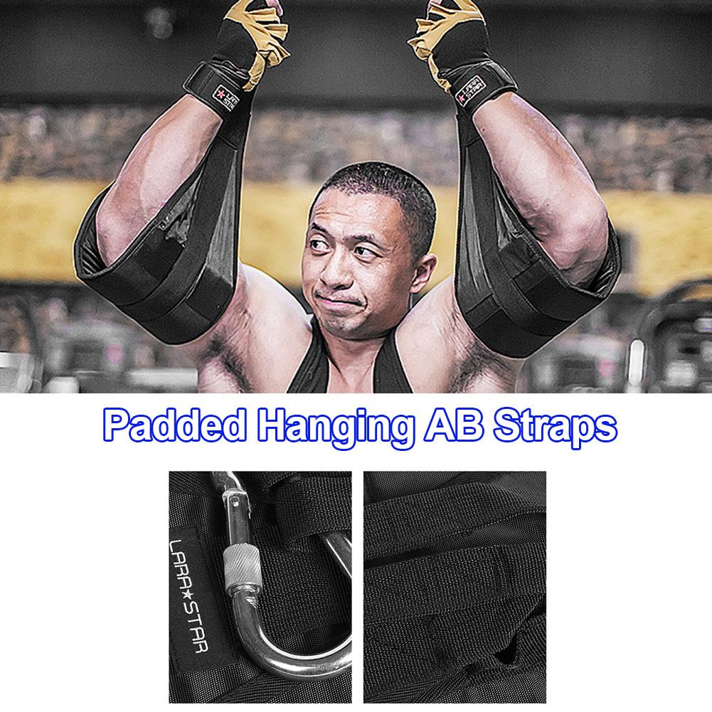 1 paio imbottito appeso cinghie AB sospensione cinghie sospese cinture muscoli addominali allenamento Sit up attrezzature per il mento