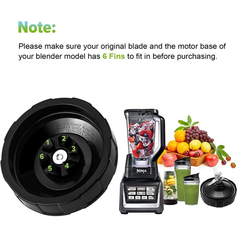 6 płetwy ostrze blendera części zamienne robić Nutri Ninja 1000W automatyczny-iq BL480D BL480 BL480-70 BL480W-70 BL481-70 BL482-70