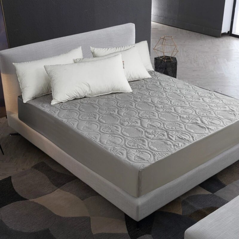 Effen Kleur Gewatteerde Reliëf Waterdichte Matrasbeschermer 160*200 Hoeslaken Stijl Cover Voor Matras Dikke Zachte Pad Voor bedden: color 1 / 140x200x30cm
