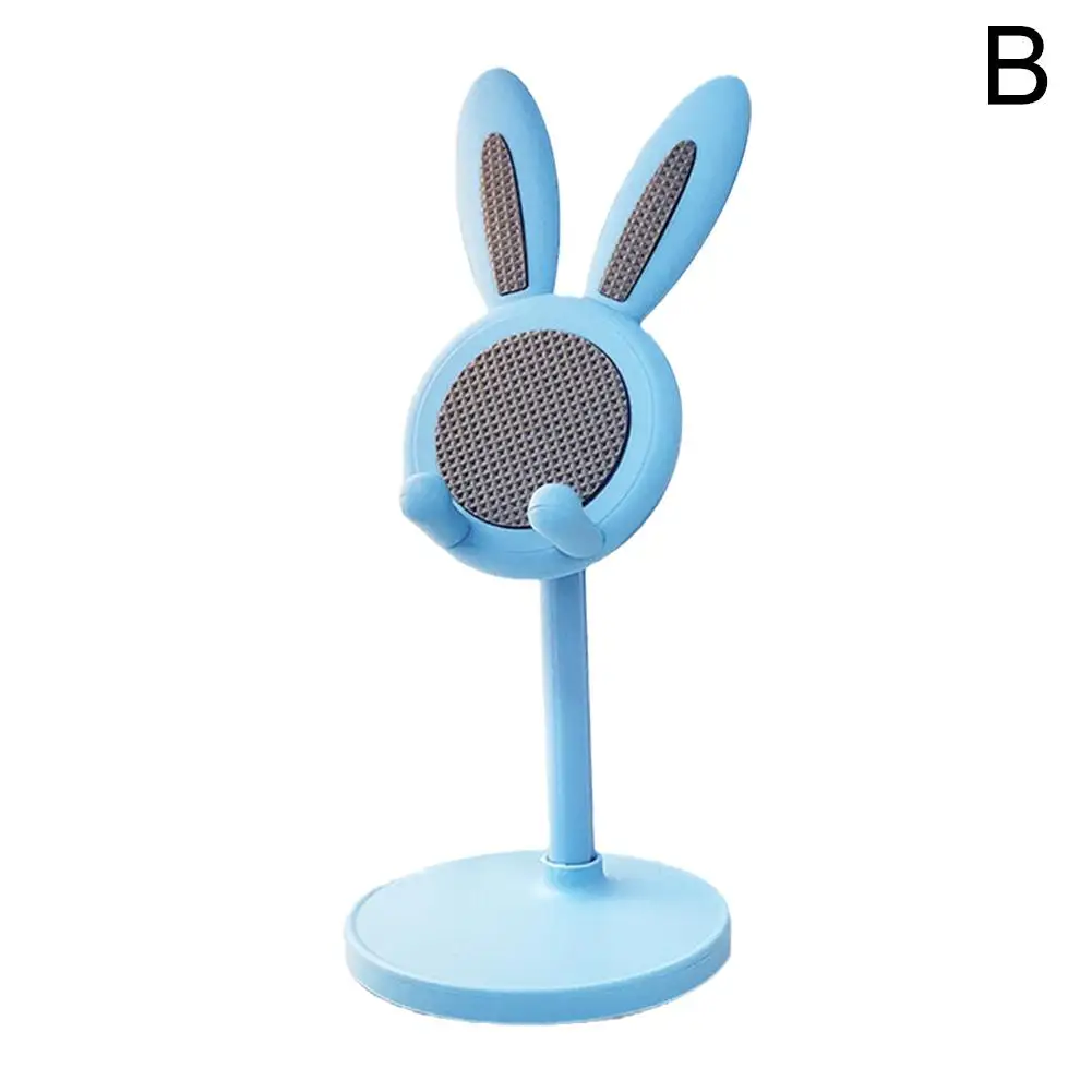 Stojak na telefon Cute Cartoon Bunny — regulowany i kompatybilny z iPhone, Kindle, IPad, Switch, tabletem i nie tylko!: Nieba niebieski