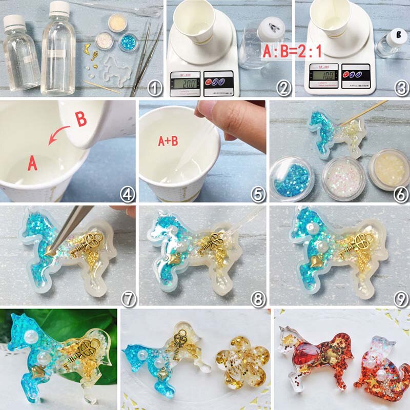 5 pièces hexagone carré tête de chat Silicone moule pour faire soi-même pour la fabrication de bijoux résine époxy moules pour boucles d'oreilles pendentifs faisant des outils blanc
