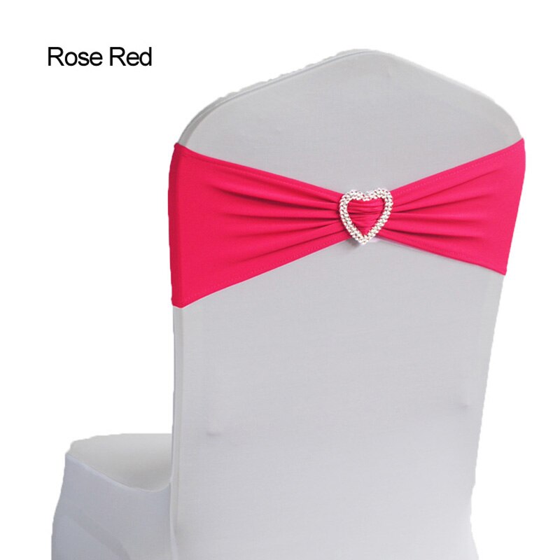 50 stücke Spandex Lycra Hochzeit Stuhl Abdeckung Schärpe Bands Hochzeit Party Geburtstag Stuhl Dekor königlich Blau verrotten Schwarz Weiß Rosa lila: Rose rot