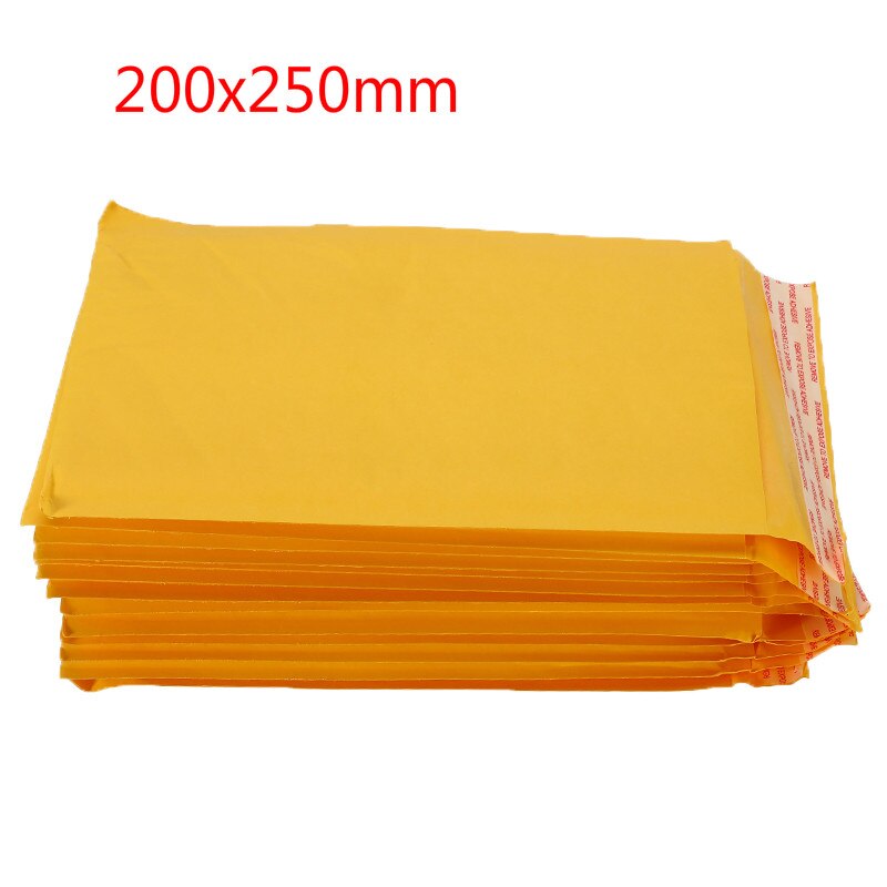 50 PCS/Lot Kraft Paper Bubble Envelopes Bags Mailers Padded Envelope With Bubble Mailing Bag: 200x250mm
