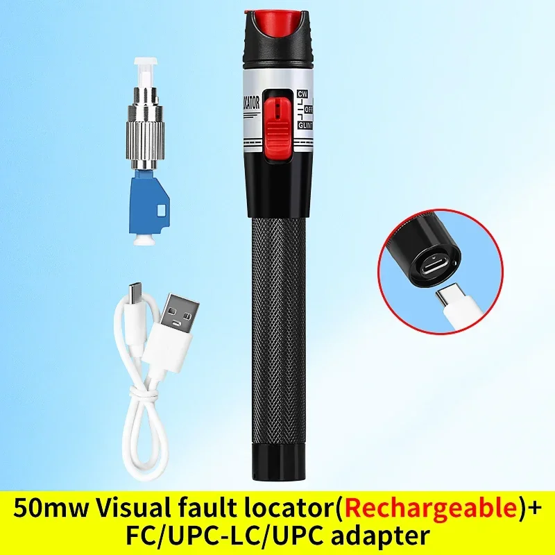 Tester de cabluri cu fibră optică vfl reîncărcabil comptyco 15 30 50mw( (opțional) localizator vizual de defecțiuni pentru baterii litiu reîncărcabil: Alte