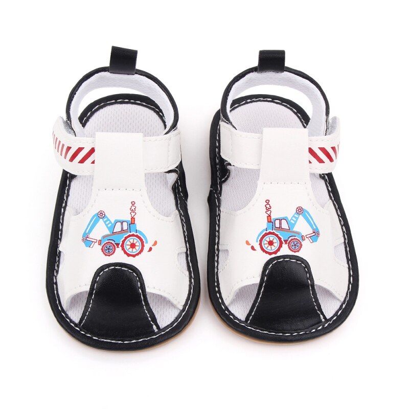 Baby Baby Sandalen Pasgeboren Baby Jongen Cartoon Pu Lederen Anti-Slip Sandalen Peuter Rubberen Zool Eerste Wandelaars Maat 0-24M: W / 6-12M