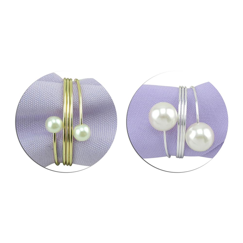 12PCS Parel Servetring Servet Gesp Creat Persoonlijkheid Metalen Servet Ring Partij Decoratie Benodigdheden Voor Thuis Keuken