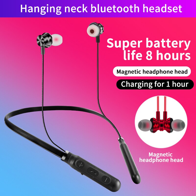 Magnetic Wireless Bluetooth 5.0 Earphones Neckband Stereo Headset Handsfree Waterproof Earbuds Headphones With Mic earpiece