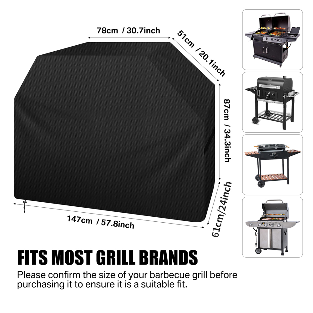 147x61x122CM BBQ Cover Gas Barbecue Cover for Weber BBQ Char Broil Outback Waterproof Heavy Duty UV Resistant Barbecue Covers: Red