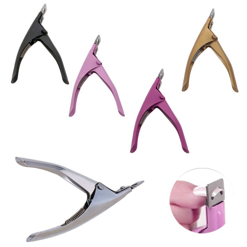 Professionele Roestvrij Staal Manicure Cutter Clipper Tool Acryl Uv Valse Nep Nagels Tips Manicure Trimmer Schaar Gereedschap