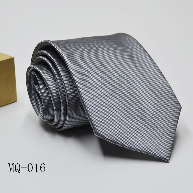 Acetate Dacron Tie Men's Business Suit Meeting Stripe Plaid Dot 8cm Jacquard Tie Daily Wear Tie Suit Accessments: Gray