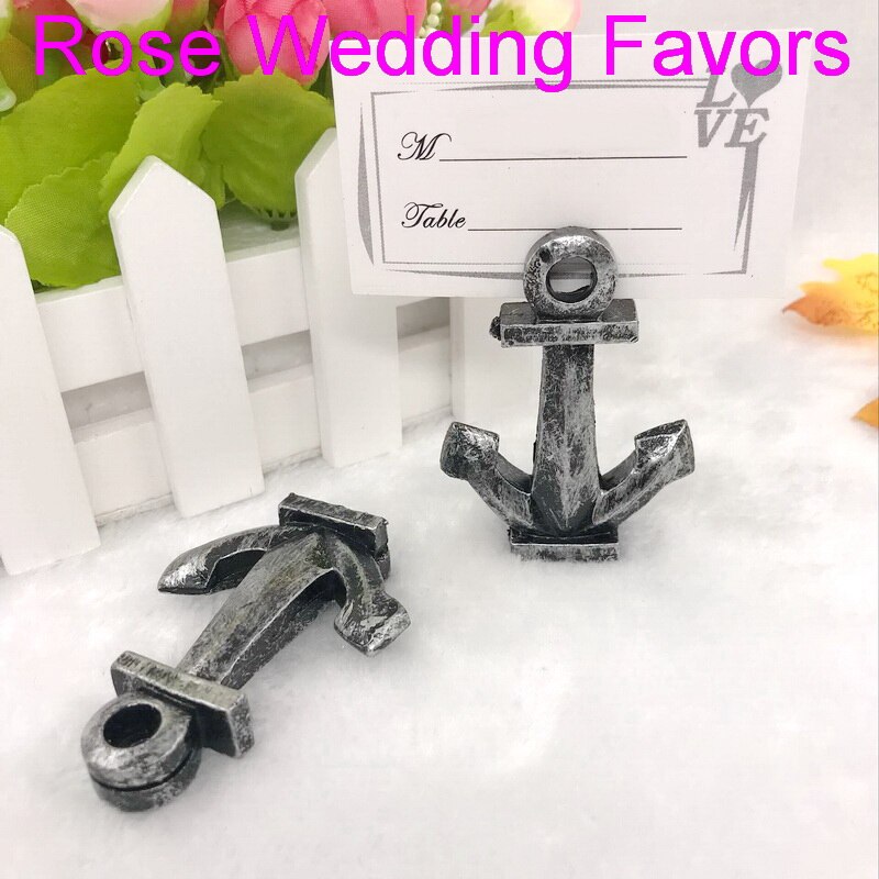 (50pcs/Lot+Beach Themed Wedding Table Decorations Nautical Anchor Place Card/Photo Holder