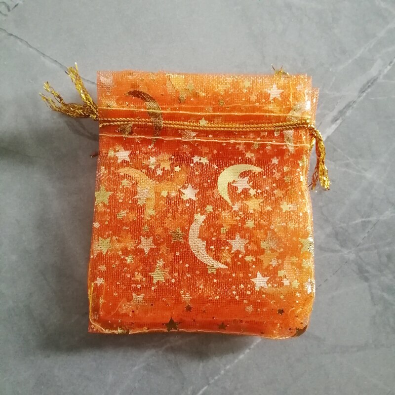 500 sztuk Star Moon Organza torby na prezenty woreczek na etui na biżuterię Mini saszetka sznurek do przechowywania opakowanie biżuterii na torebki torby ekspozycyjne