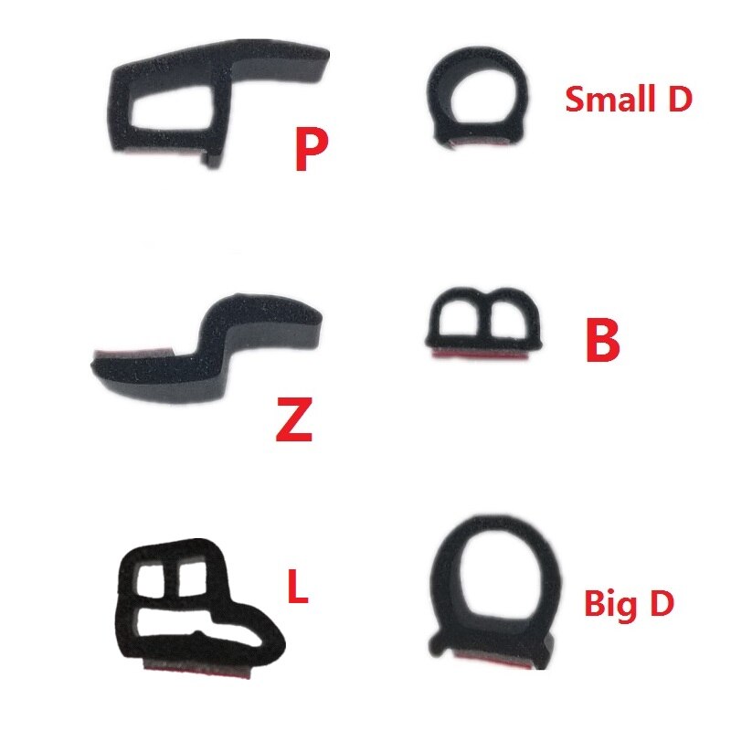 4 meter Grote D Kleine D Z Vorm P Type 3M Auto Deur Afdichting Strip EPDM Geluidsisolatie Anti -stof Geluidsisolatie Auto Rubberen Afdichting