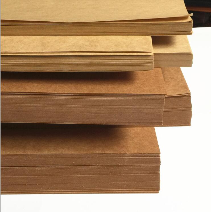 50 stk/parti  a5 a4 kraftpapir brunt papir håndværk tykt karton karton papir gør-det-selv-kort fremstillingspapir 80g 120g 150g 200g 250g