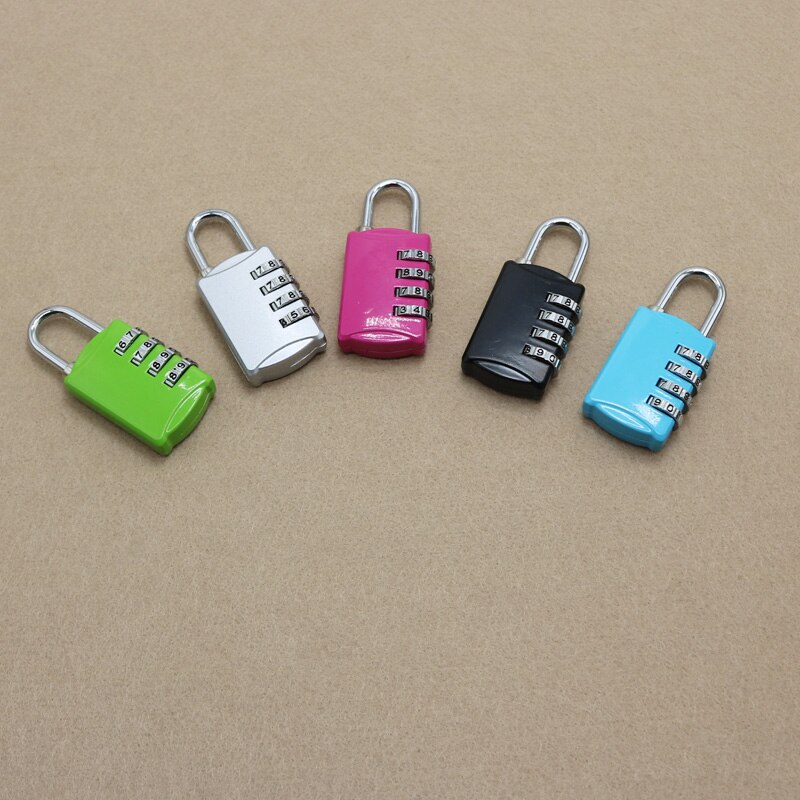 Bagage Reizen Lock 4 Dial Reizen Hangslot Wachtwoord Slot Voor Bagage Koffer Bagage Toolbox Metalen Code Sluizen