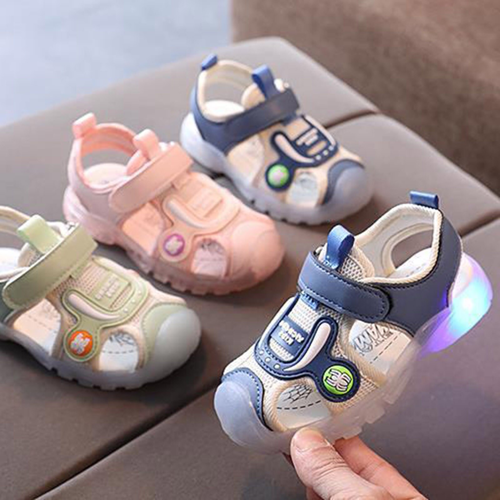 Toddler Kids Sport shoes Summer Boys Girls sandales Baby Sandals LED Luminous Shoes Sneakers Children beach sandals sandalias