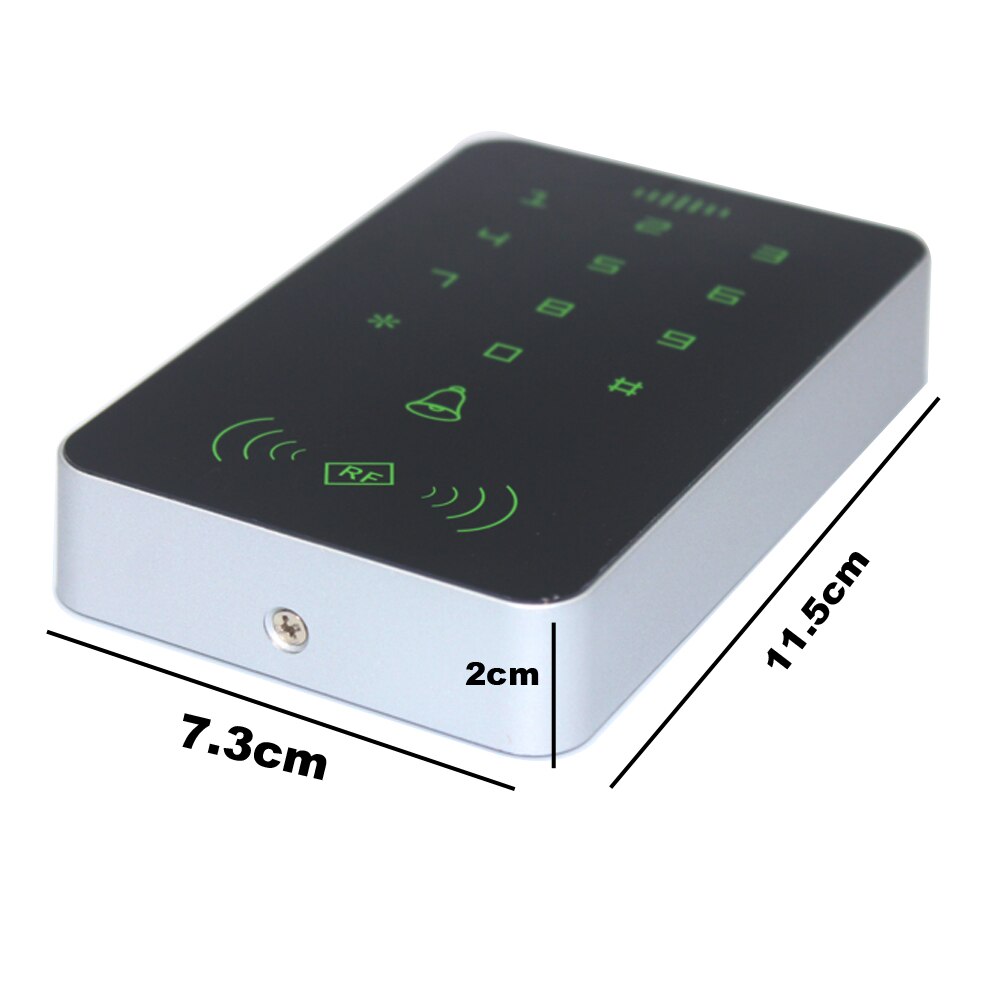 125 khz rfid proximity kort digitalt tastatur adgangskontrol system dørlås controller rfid/em tastatur adgangskortlæser intet lys