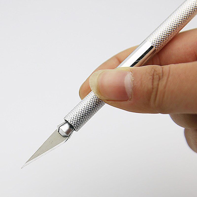 6 Knife Blades DIY Wood Carving Fruit Food Craft Sculpture Cutting Tool Metal Engraving Knifes Aluminum Rod Carving Tools