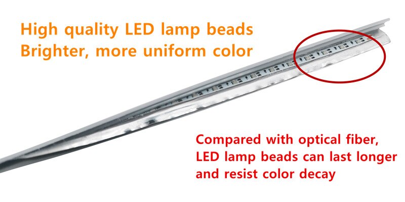 Car Interior Ambience Lamp LED Acrylic Optical Fiber Strip