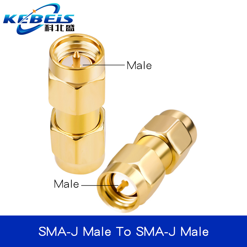 2 uds conector SMA adaptador SMA a SMA SMA a SMA/RPSMA enchufe macho y conector hembra conector adaptador coaxial RF recto deslizante ﻿: Oro