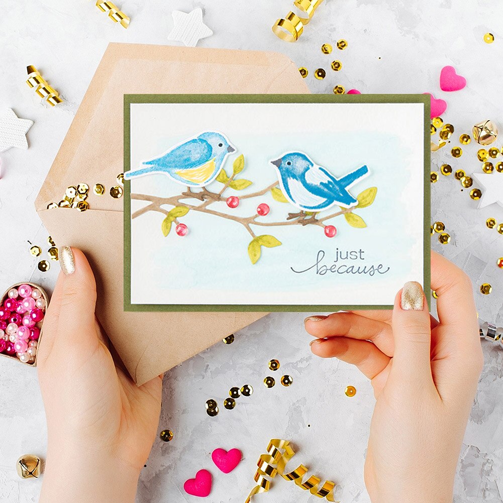 Troquelado Recortes de papel arte en relileve para hacer tarjetas DIY sello para álbum de recortes troquelado Urraca tarjeta hecha a mano hojas de sellos decorativos