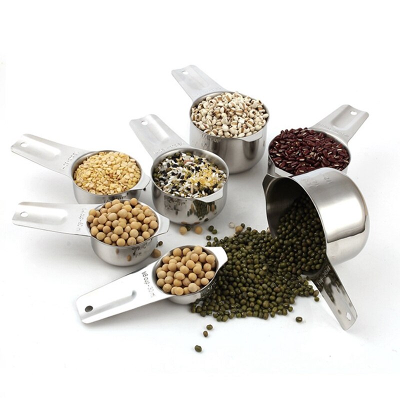 Stainless Steel Measuring Cups And Spoons Set,Metal Measuring Spoons And Cups,Dry Measuring Cups,Liquid Measuring Cups