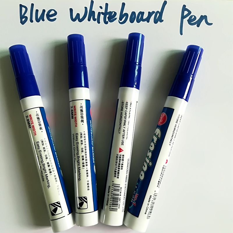 4 Stuks Rode Kleur Grote Capaciteit Uitwisbare Whiteboard Marker Pen Milieuvriendelijk White Board Marker Pennen Kantoor Schoolbenodigdheden: Blue