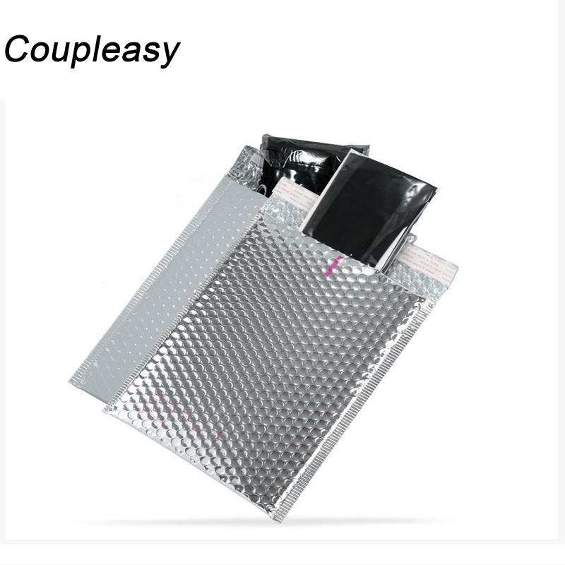 30PCS/Lot Silver Plastic Bubble Bags Waterproof Mailers Padded Envelope Packaging Shockproof Bubble Bags