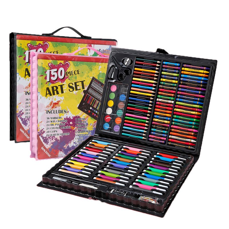 para niños de 288 Uds., rotulador artístico con dibujo de acuarela, conjunto de pinceles para niños, conjunto para arte y pintura para niños, suministros de papel de oficina: 150 Pcs Set