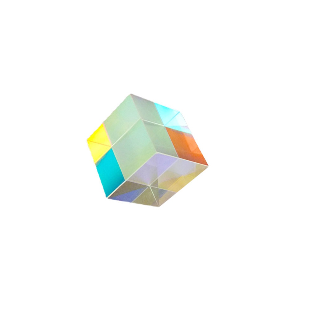 Prisme colorimétrique 5x5x5mm, cube lumineux de polissage à six faces, expérience scientifique pour enfants, specoscopie