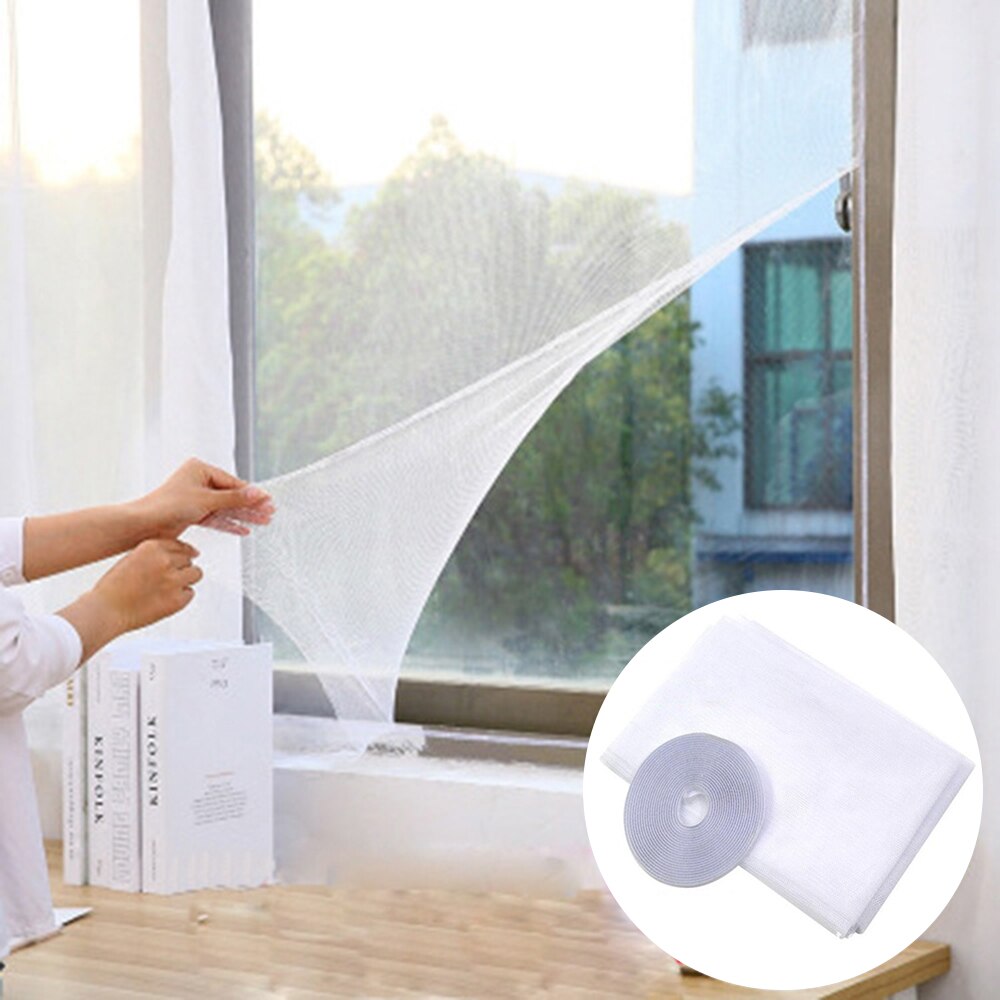 1.3*1.5m/1.5*2m Mesh Window Portable Invisibility Free Of Punching Installation Insects Prevention Screen Window Pest Control: White / 1.5x2m