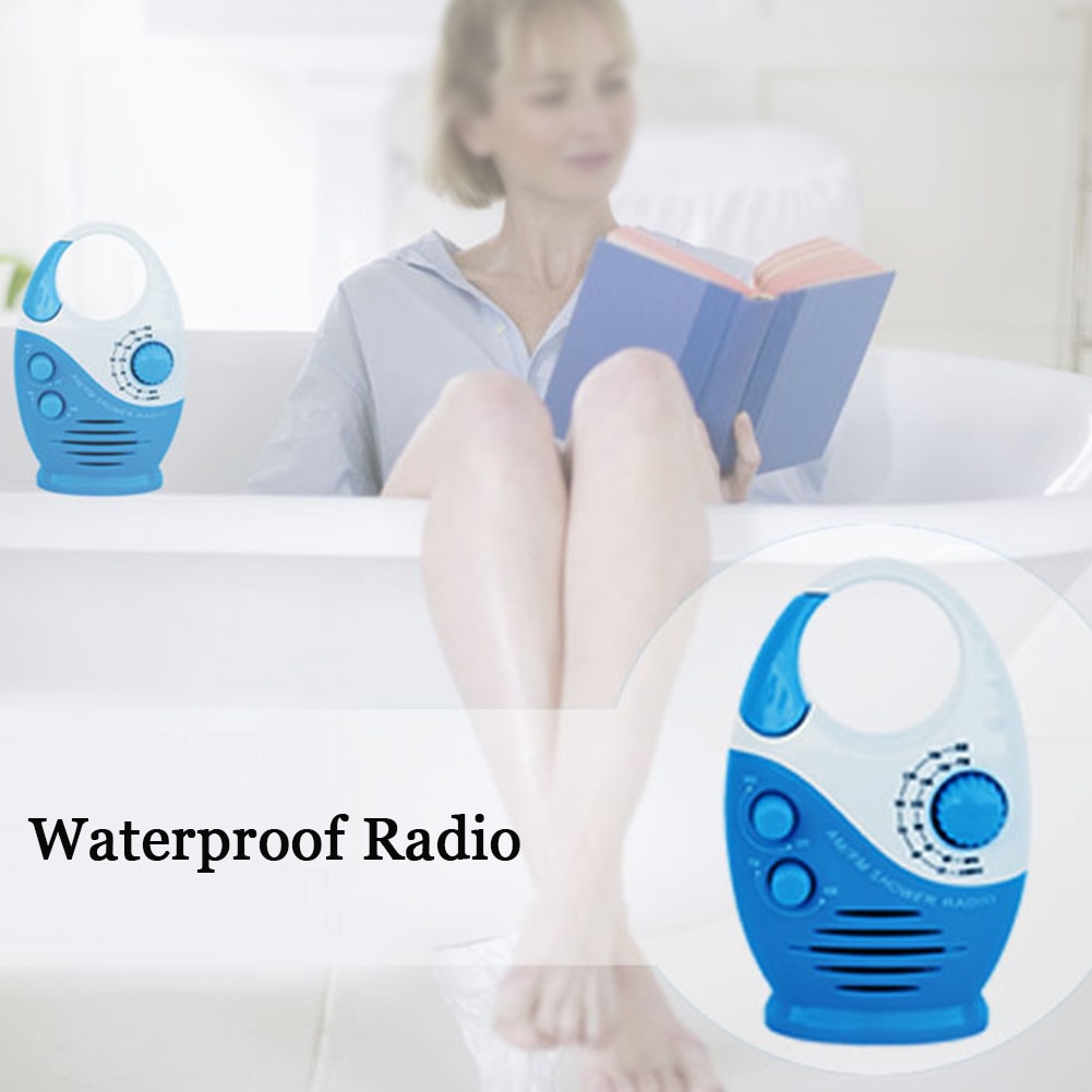 Badkamer Speaker Verstelbare Volume Muziek Opknoping Waterdichte Draagbare Knop Insteekkaart Top Handvat Mini Douche Radio Am Fm