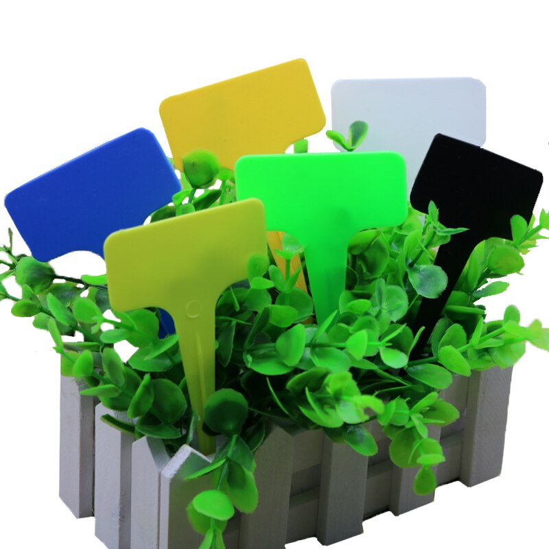 200 stk billig plast t-formet identifikasjonsmerke barnehage dekorasjon klistremerker pottemaker hage ornamenter  v1nf modifiserte planter