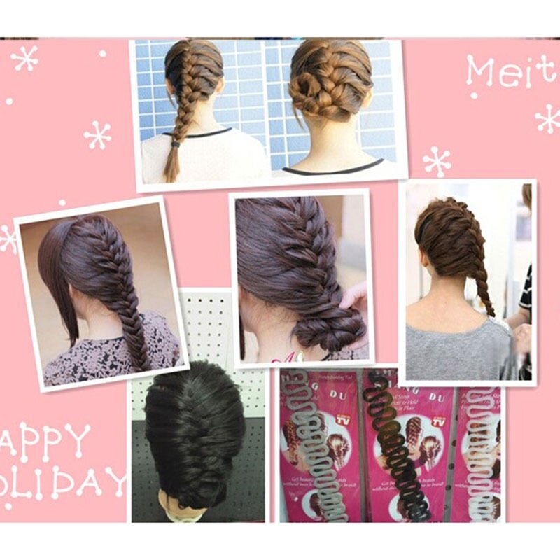 Uds.-trenzador de pelo de araña, clips de pelo hechos de banda, herramientas de estilismo de cabello trenzado, trenza ciempiés, herramienta de Belleza del cabello