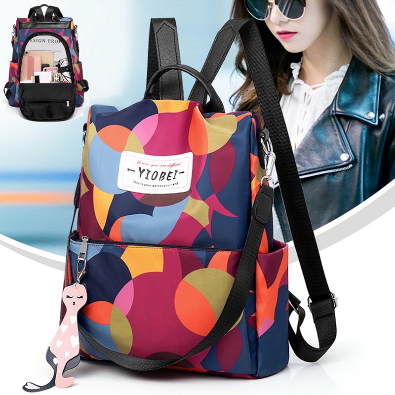 Waterproof Backpack Women Oxford Multifuction Bagpack Casual Anti Theft Backpack Teenager Girls Schoolbag Sac A Dos Mochila