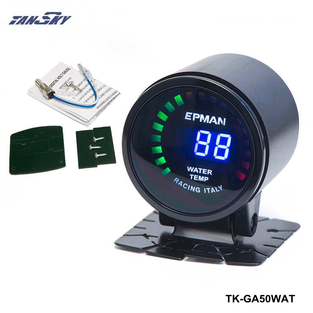 Bil 52mm vandolie temperatur spændingsmåler turbo boost olie trykmåler udstødningsgas temp egt måler luft brændstof forhold tk -ga50- af: Vandtemperatur
