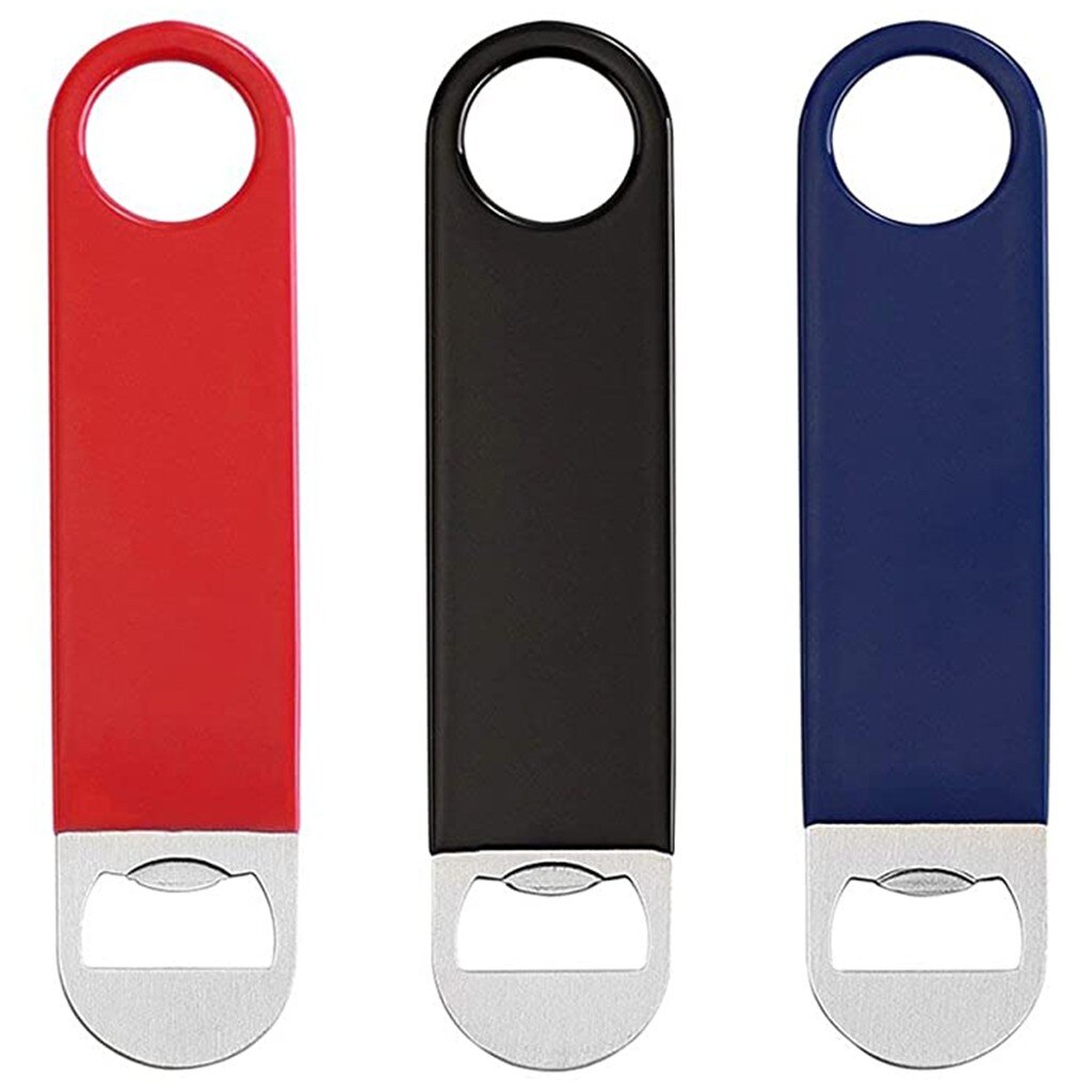 25# Kitchen Unique Flat Speed Bottle Cap Opener Remover Bar Blade Home Hotel Beer Bottle Opener Stainless Steel: Default Title