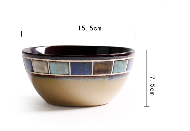 Cartoon Dinner Plate Set Ceramic Kitchen Plate Breakfast Tableware Set Food Dishes Rice Salad Noodles Bowl Soup Kitchen: 6