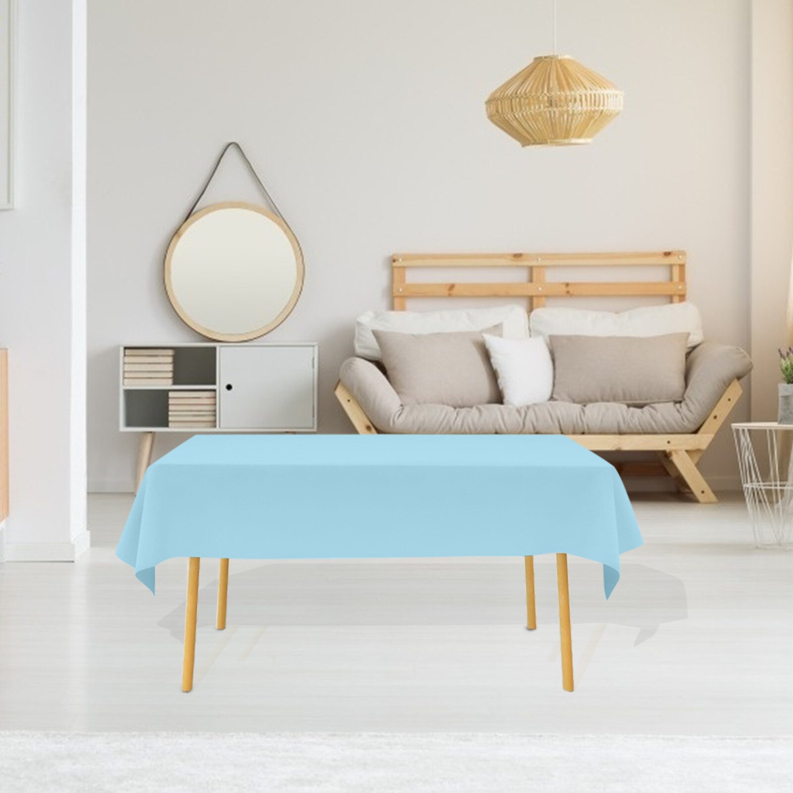 Milieuvriendelijke Peva Wegwerp Plastic Party Bruiloft Tafelkleed Set Eetkamer Servies Tafelkleed Keuken Accessoires: Blue 