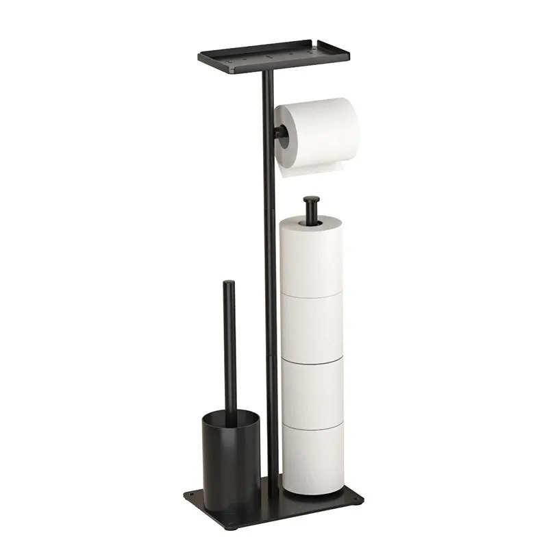 Free Standing Banheiro Toilet Paper Holder, Stand Organizadores, Aço Inoxidável com Base De Mármore, Toilet Brush, acessórios do banheiro