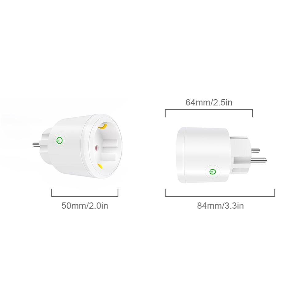 Smart Plug WiFi Control Socket Timer EU Outlet Voice Control Overload Protection Timing Fnction Energy Saving for Alexa Google