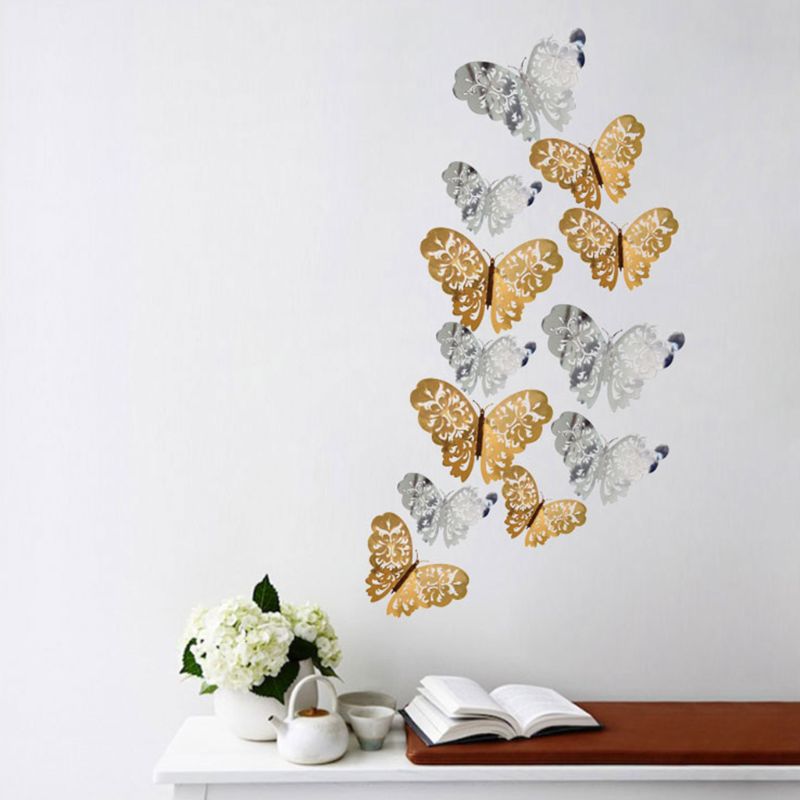 3D Vlinder Muurstickers Vlinder Muurstickers Voor Home Decor Diy Vlinders Koelkast Sticker Kamer Decoratie Party Wo