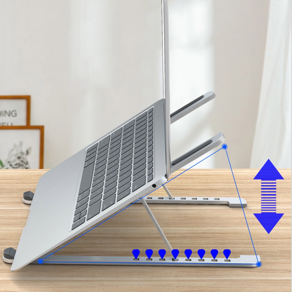 X Stijl Verstelbare Opvouwbare Aluminium Laptop Stand Desktop Notebook Houder Bureau Laptop Stand Voor 11-17.3 Inch Macbook Pro air