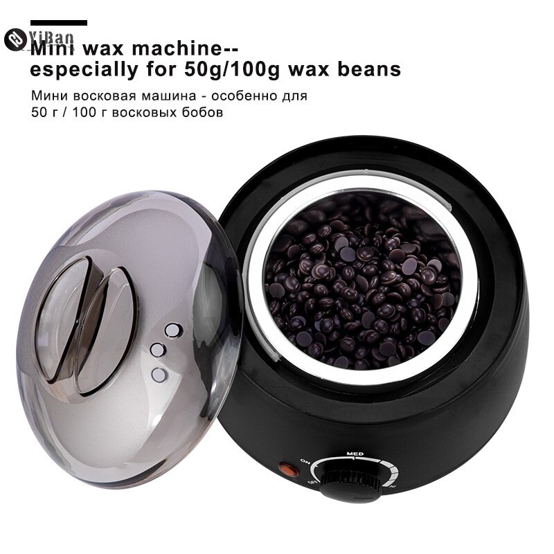 Electric Mini Wax-melt Heater Machine 4 Bags Wax Bean 10 Wood Stickers Hair Removal Machine Waxing Kit Calentador de cera