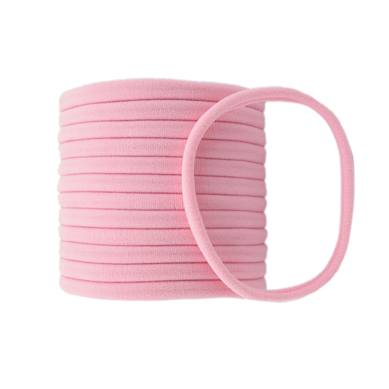 10 pièces/ensemble bandeaux en Nylon souple pour enfants fille bricolage accessoires de cheveux: Gris clair