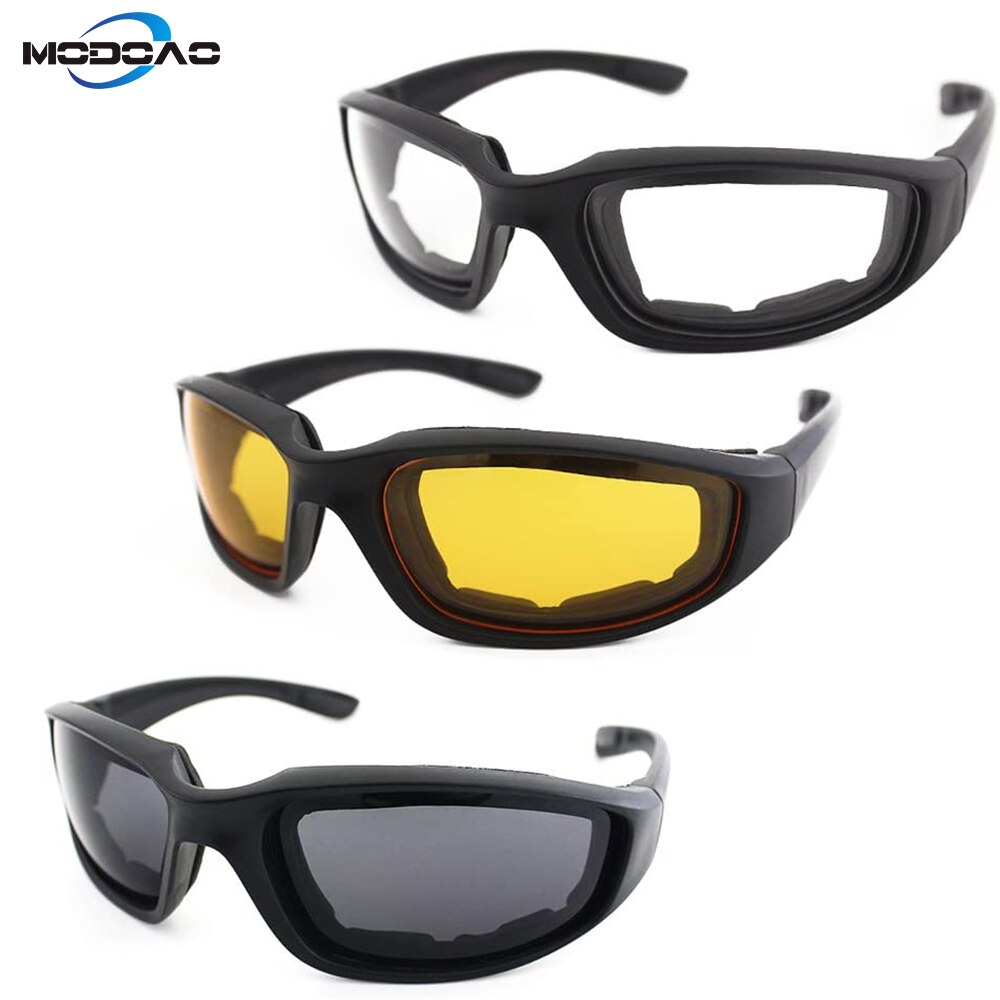 Motorrijden Bril Gewatteerde Goggles Uv-bescherming Stofdicht Winddicht Motorfiets Zonnebril Met Clear Lenzen Voor Outdoor