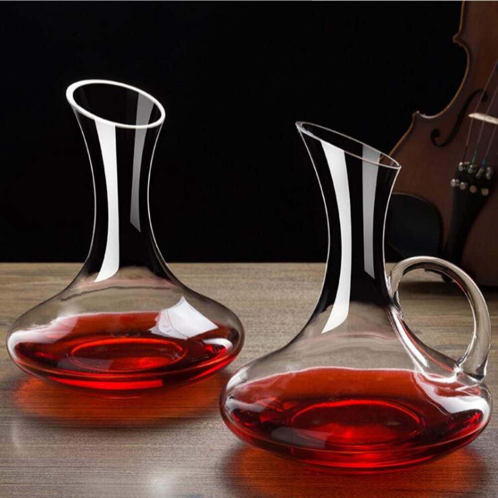 1800ML Big Decanter Handmade Crystal Red Wine Brandy Champagne Glasses Decanter Bottle Jug Pourer Aerator For Family Bar